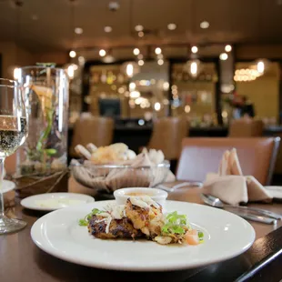a plate of food on a table