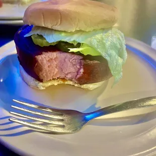 Huge deep fried bologna sandwich ! YES !