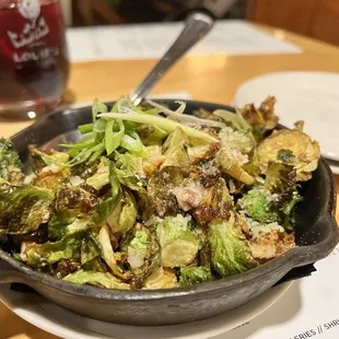 Crisp Pecan Brussels Sprouts