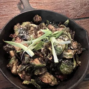 Crisp Pecan Brussels Sprouts