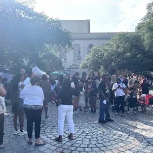 Lots people here for the Juneteenth festivities.