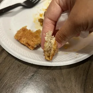 Fish sandwich was TERRIBLE!!! Look at that fish!!!