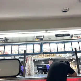 Order station.  Busy at 8:30 pm but the customers are moving along