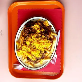 a tray of food on a table