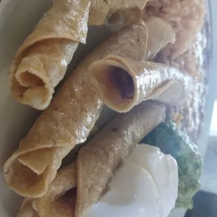 Wth are these I asked for taquitos not rolled up fried tortillas smfh I am so mad