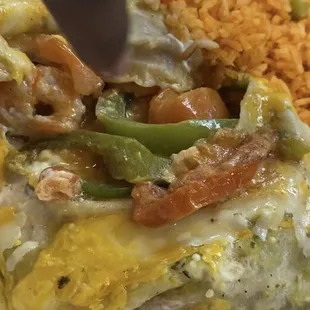 $25 Bellpepper shrimp burrito
