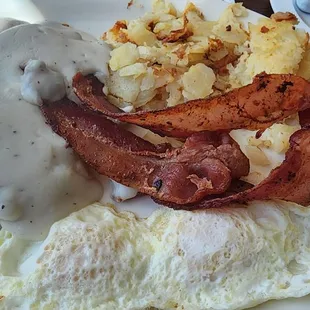 Biscuits and gravy combo.