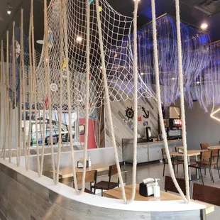  the interior of a restaurant