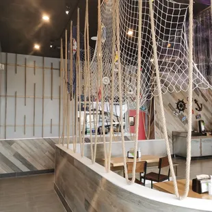  the interior of a restaurant