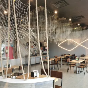  the interior of a restaurant