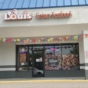 the front of a restaurant