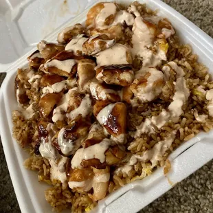 Chicken &amp; Shrimp Hibachi with YumYum Sauce