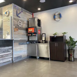 the inside of a restaurant