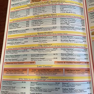 soups and chowder, menu