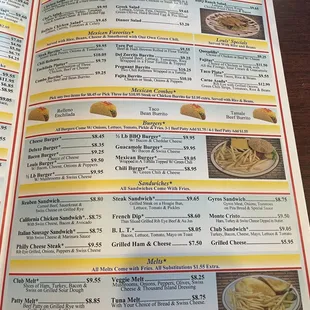 menu, pizza