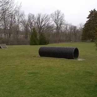 The west side of the entrance is for Waggin' Tails Bark Park.