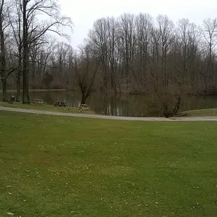 Farther north is the pond near the shelter of Jenn Memorial Park