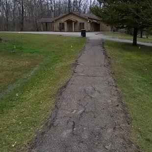 The park needs some attention as you can see by the path from the parking lot