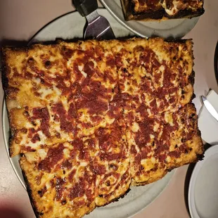 Cheese and pepperoni pizza