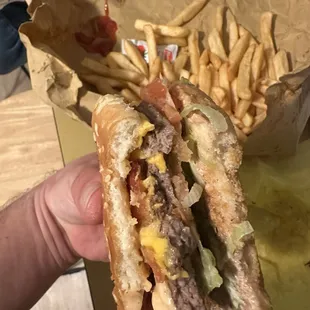 My "double cheese burger combo"