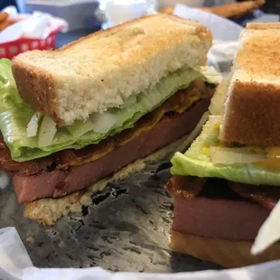 The Ralphy Burger (fried bologna)