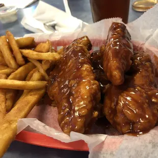 The chicken tender meal... huge! It even comes with two sides! If someone says the portions are small, they&apos;re lying!