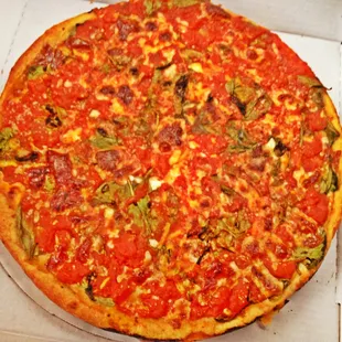 Spinach pizza. A forever favorite in our world. :)