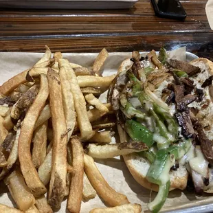 Brisket Philly with a side of Fries