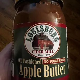 Apple Butter from Louisburg Cider Mill.