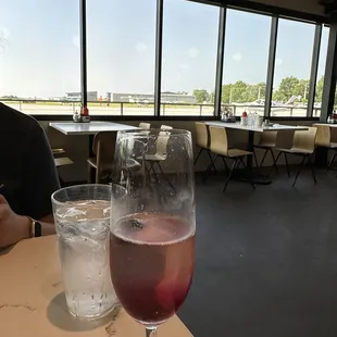 Views of Thaden Field and the aircraft that flew in while dining.