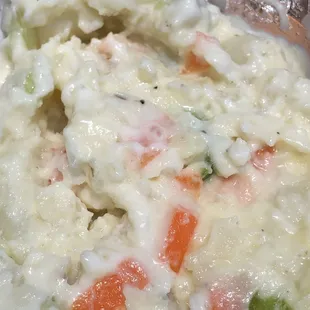 Potato salad with chunky vegetables