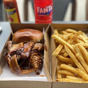 San Diego&apos;s Louisiana Charlie&apos;s  Brisket sandwich and Cajun fries