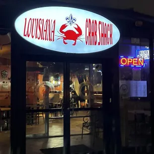 the front of the restaurant