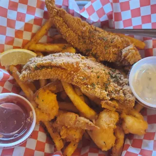 Half Catfish & Shrimp Basket