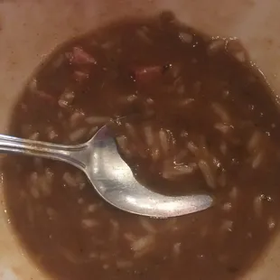Please do not eat the gumbo! The shrimp had a sour taste and gumbo lacked flavor.