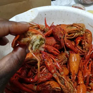 Crawfish should be bright red in color. Om from Louisiana and have been eating them my whole life