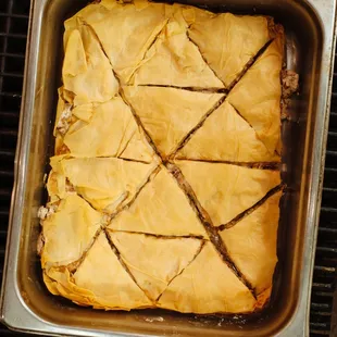 Puff pastry with beef and spinach!