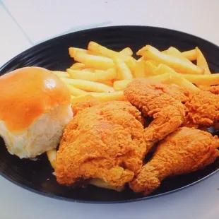 fried chicken and french fries