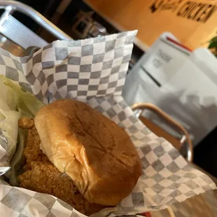 Spicy chicken  sandwich