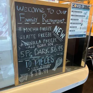 Welcoming Board and new items