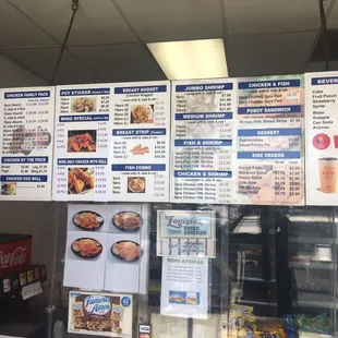 menus and prices