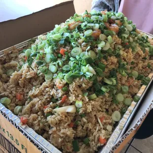 shrimp fried rice! (they add a lot of shrimp)