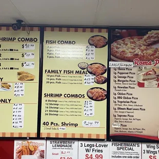Our menu for Louisiana Famous Fried Chicken.
