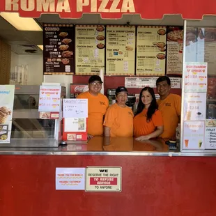 The crews of Roma Pizza &amp; Louisiana Famous Fried Chicken are here to serve our valuable customers.