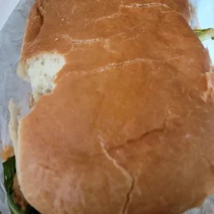 po boy shrimp  sandwich