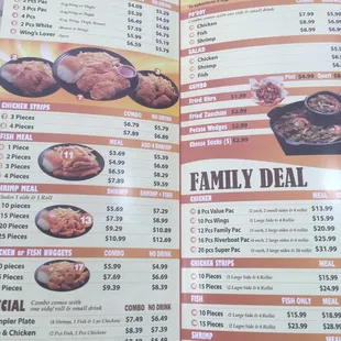 Traditional Southern menu