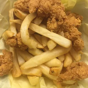 Shrimp and fries combo