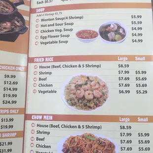 Not so traditional southern menu