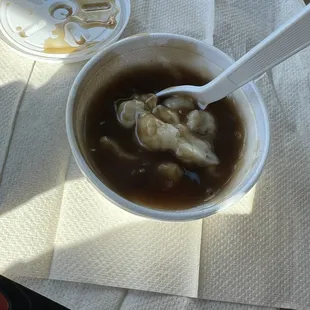 Mashed potatoes. Lots of gravy (my preference)