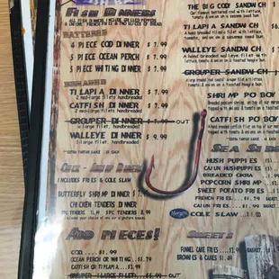 menu and prices